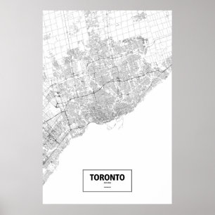 Toronto Ontario (svarten på vit) Poster