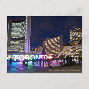 Toronto Pan Am Sign & Maple Löv by RoseWrites Vykort