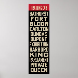Toronto PCC-kopia Rollsign (del jag) Poster