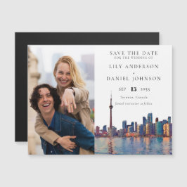 Toronto Photo Wedding Save The Date Magnetisk Inbjudningskort