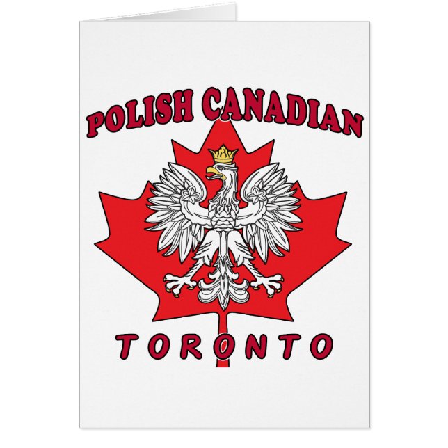 Toronto Poland Canadian Löv Hälsningskort (Framsidan)