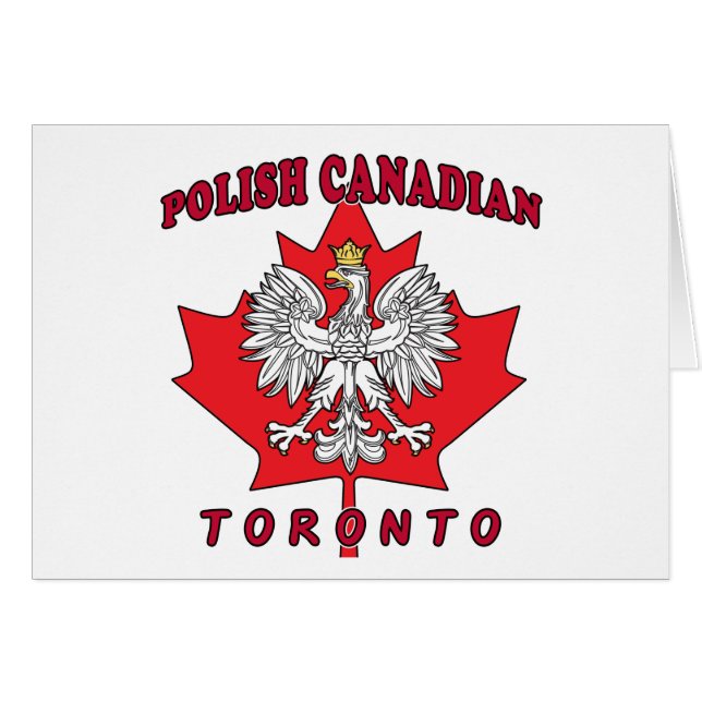 Toronto Poland Canadian Löv Hälsningskort (Framsidan Horizontal)