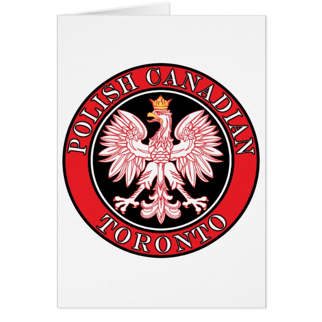 Toronto polska Canadian Eagle Hälsningskort (Framsidan)