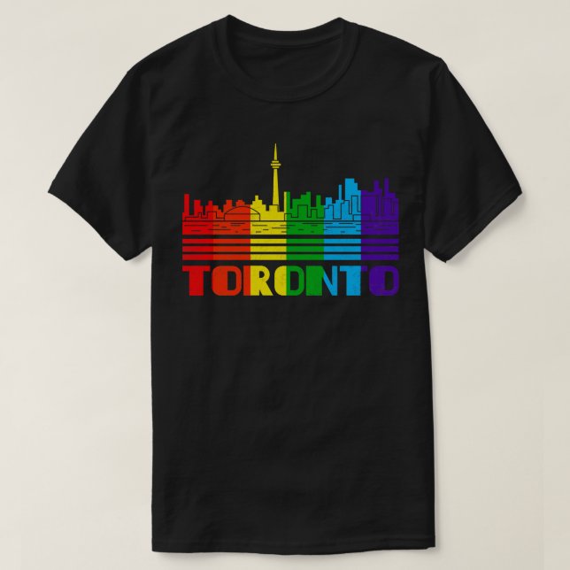 Toronto Pride Toronto LGBT Gift LGBTQ Supporter T Shirt (Design framsida)