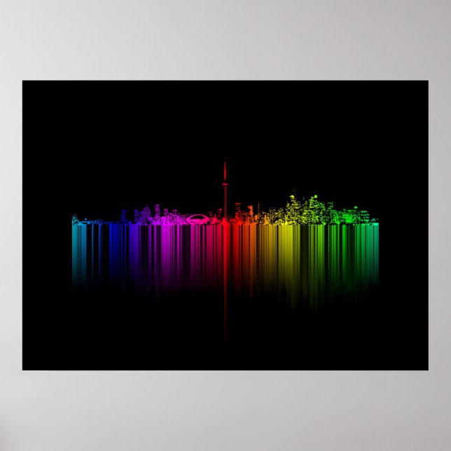 Toronto Rainbow Blur Repost Poster (Framsidan)