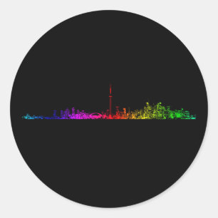 Toronto Rainbow Runt Klistermärke
