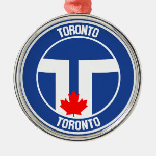 Toronto Round Emblem Julgransprydnad Metall