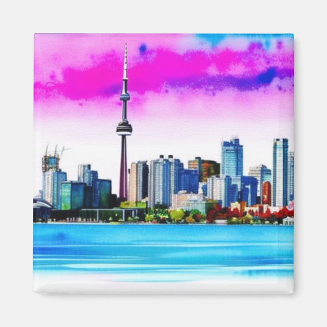 Toronto Skyline Artistic Magnet (Framsidan)