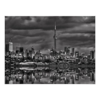 Toronto Skyline At Sheldon Lookout Reflection No 2 Fototryck