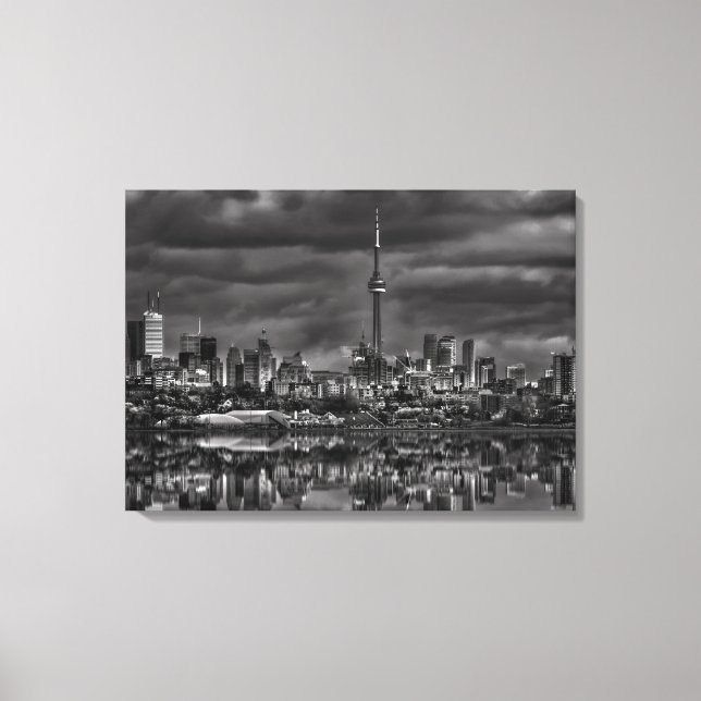 Toronto Skyline At Sheldon Lookout Reflection nr 2 Canvastryck (Framsida)