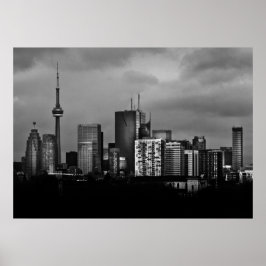 Toronto Skyline från Pape Ave-bron Nr 3 Poster