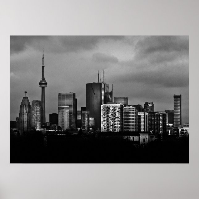 Toronto Skyline från Pape Ave-bron Nr 3 Poster (Framsidan)