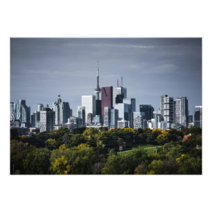 Toronto Skyline från Riverdale Park 9 Färg Fototryck