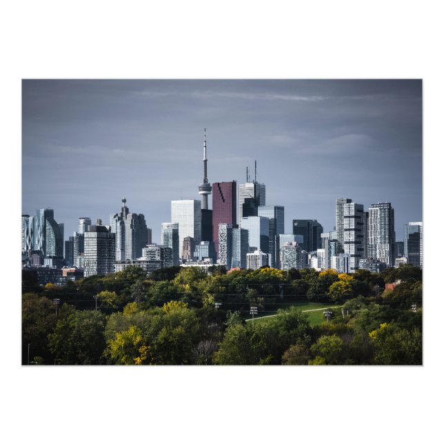 Toronto Skyline från Riverdale Park 9 Färg Fototryck (Framsidan)