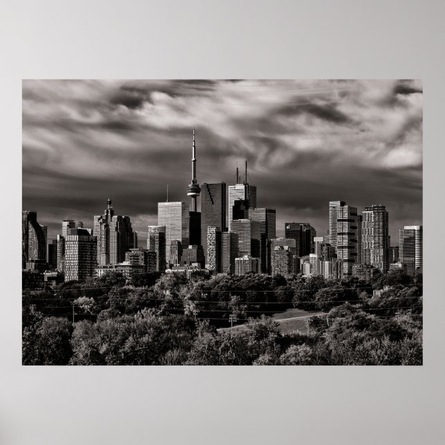 Toronto Skyline från Riverdale Park nr 4 Poster (Framsidan)