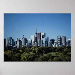 Toronto Skyline från Riverdale Park nr 8 Färg Poster