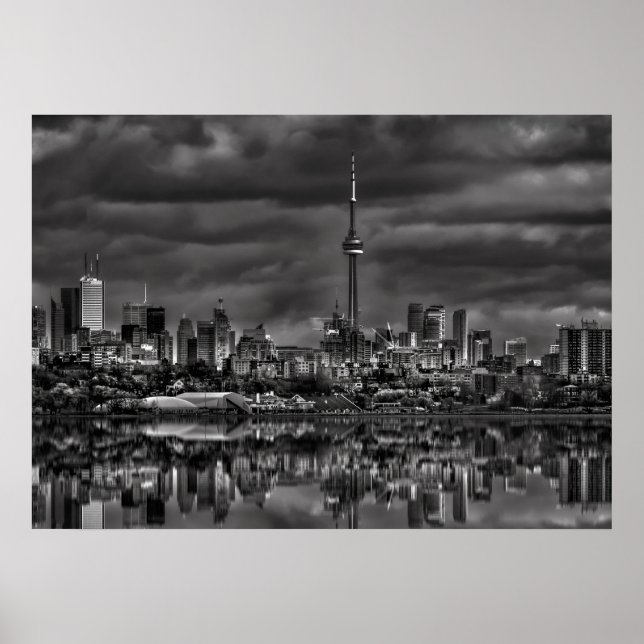 Toronto Skyline From Sheldon Lookout Reflection 2 Poster (Framsidan)