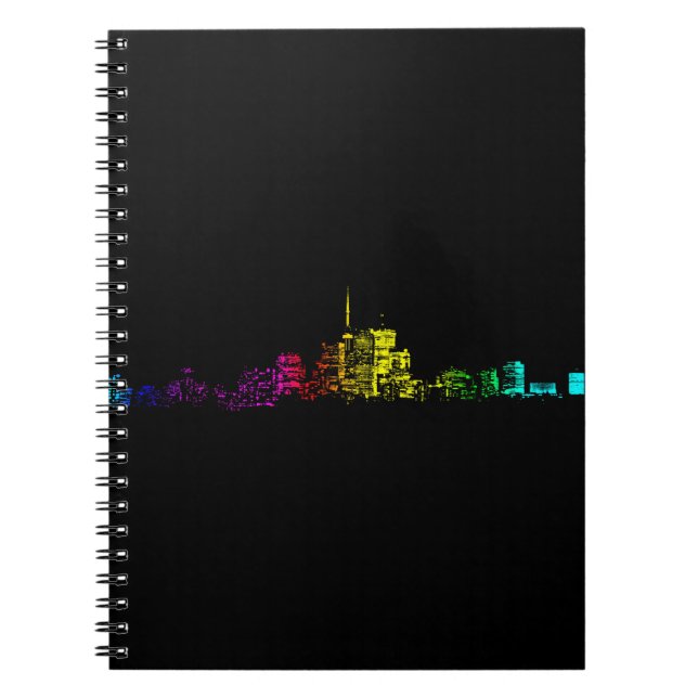 Toronto Skyline Gradient Anteckningsbok Med Spiral (Framsidan)