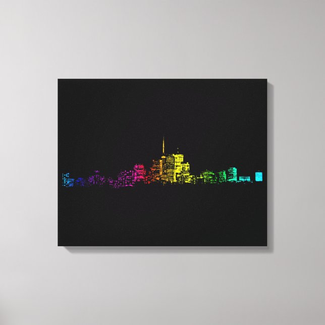 Toronto Skyline Gradient Canvastryck (Framsida)
