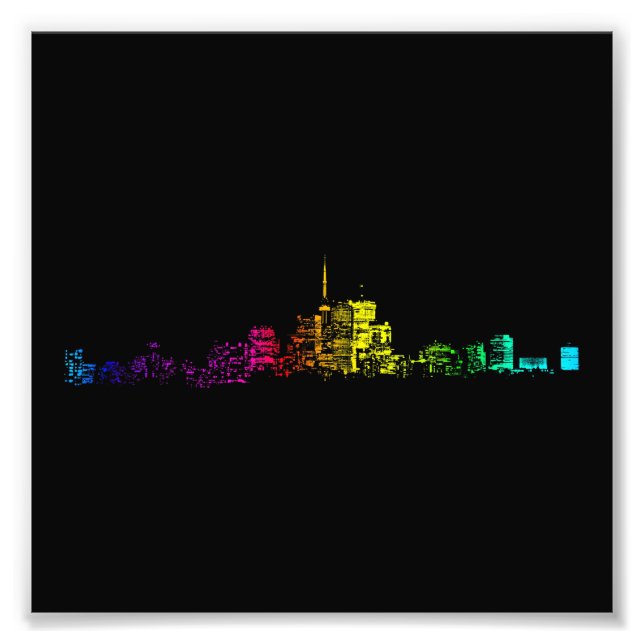 Toronto Skyline Gradient Fototryck (Framsidan)