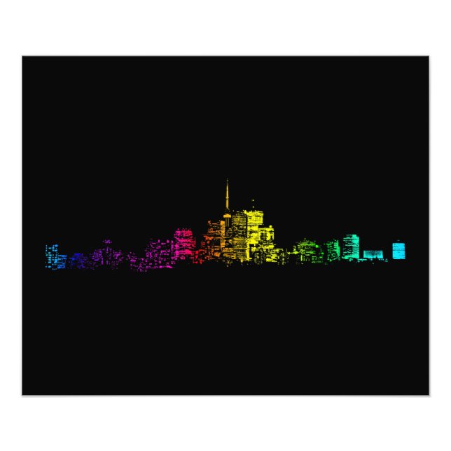 Toronto Skyline Gradient Fototryck (Framsidan)