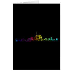 Toronto Skyline Gradient Hälsningskort