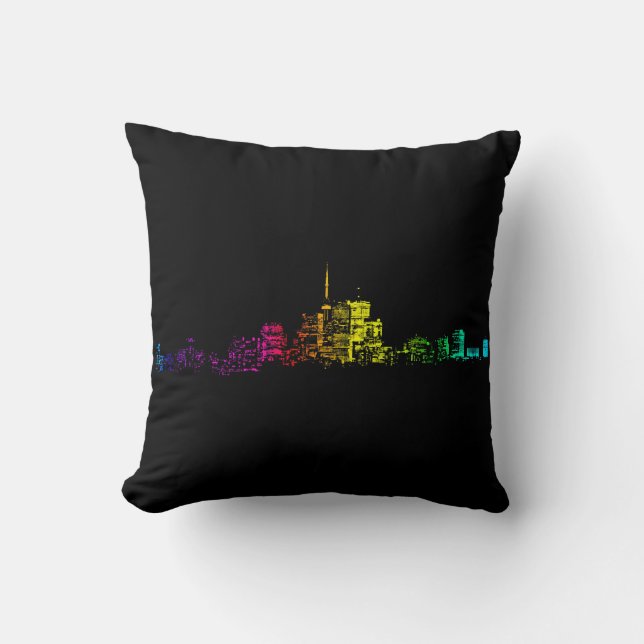 Toronto Skyline Gradient Kudde (Framsida)