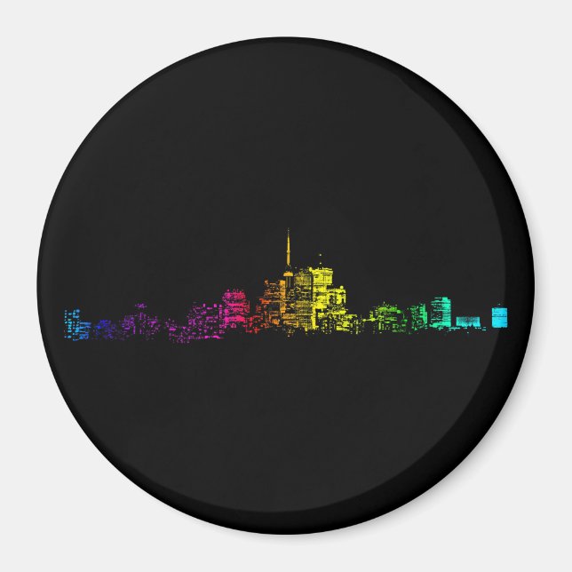 Toronto Skyline Gradient Magnet (Framsidan)