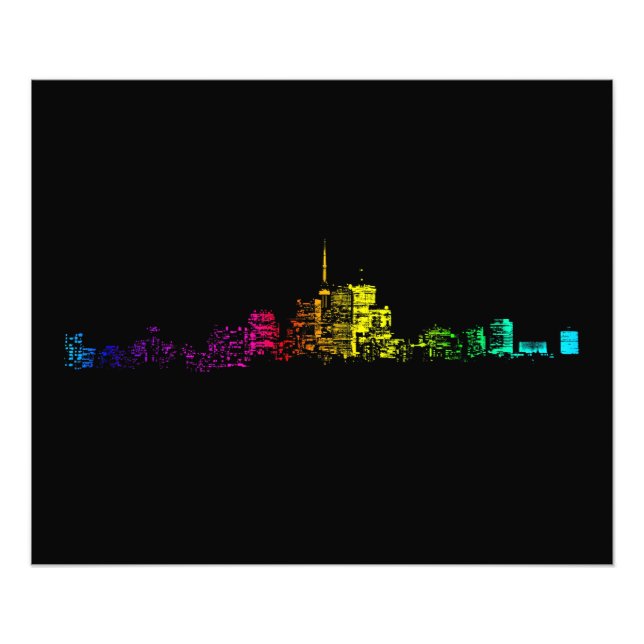 Toronto Skyline Gradient Photo Print Fototryck (Framsidan)