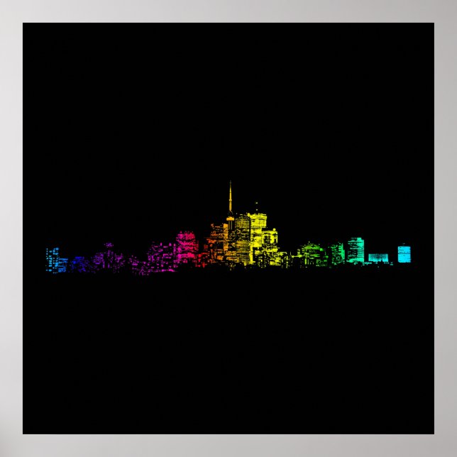 Toronto Skyline Gradient Poster (Framsidan)