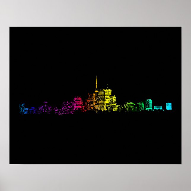 Toronto Skyline Gradient Poster (Framsidan)