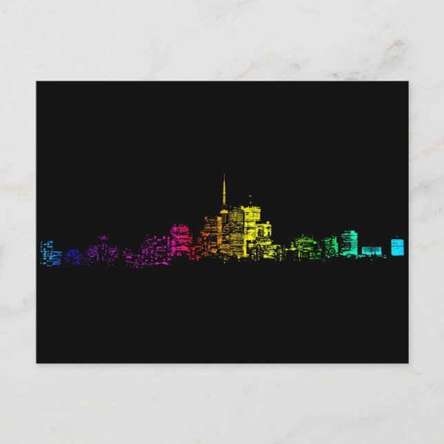 Toronto Skyline Gradient Vykort (Framsida)