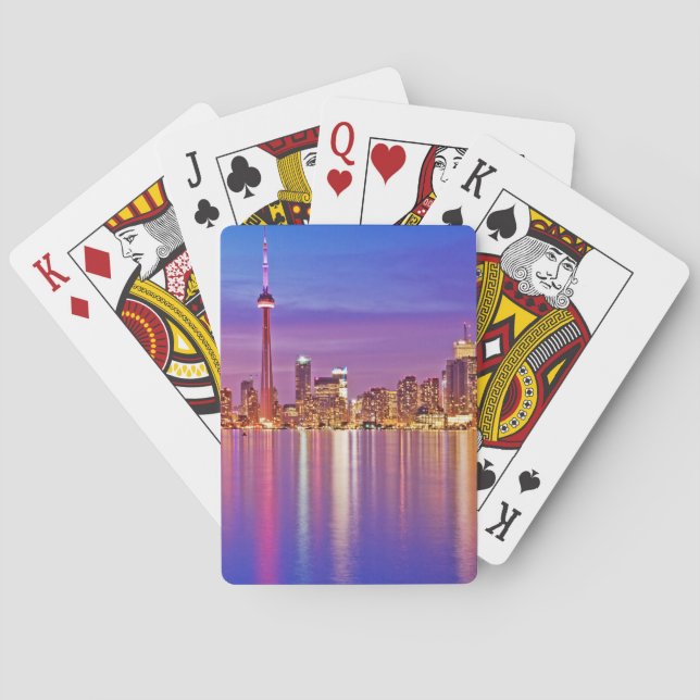 Toronto Skyline i skymningen Casinokort (Baksidan)