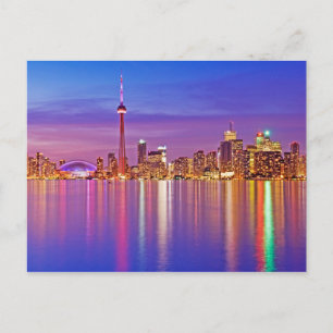 Toronto Skyline i skymningen Vykort