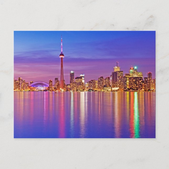 Toronto Skyline i skymningen Vykort (Framsida)