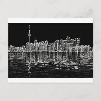 Toronto Skyline in Black and White Vykort