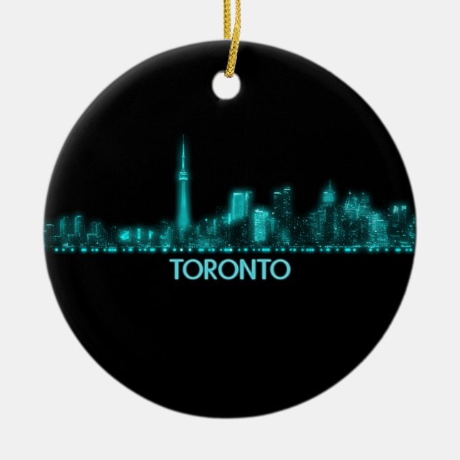 Toronto Skyline Julgransprydnad Keramik (Framsidan)