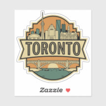 Toronto Skyline Kanada Vintage Resemärke