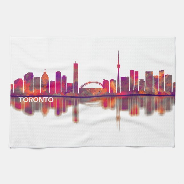 Toronto Skyline Kökshandduk (Horisontell)
