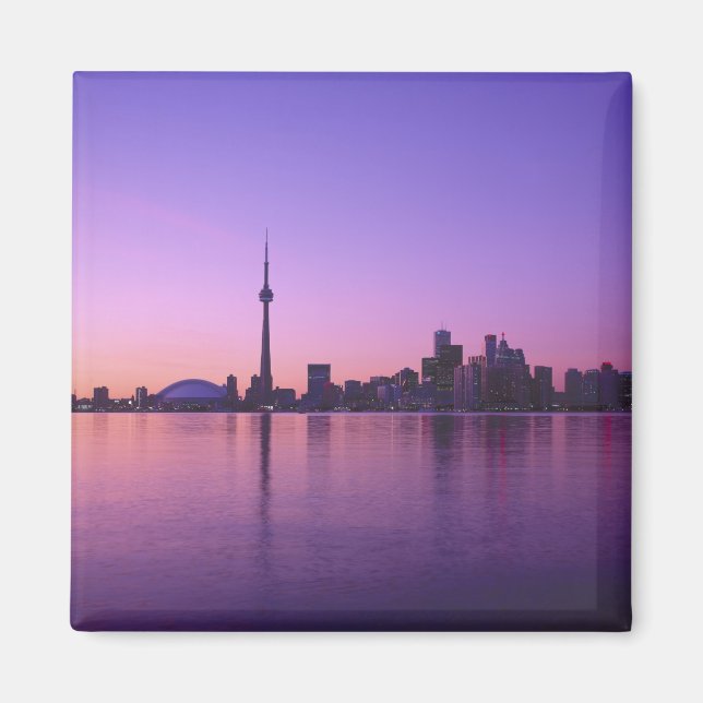 Toronto Skyline nattetid, Ontario, Kanada Magnet (Framsidan)