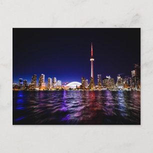 Toronto Skyline på natten Vykort