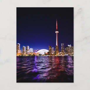 Toronto Skyline på natten Vykort