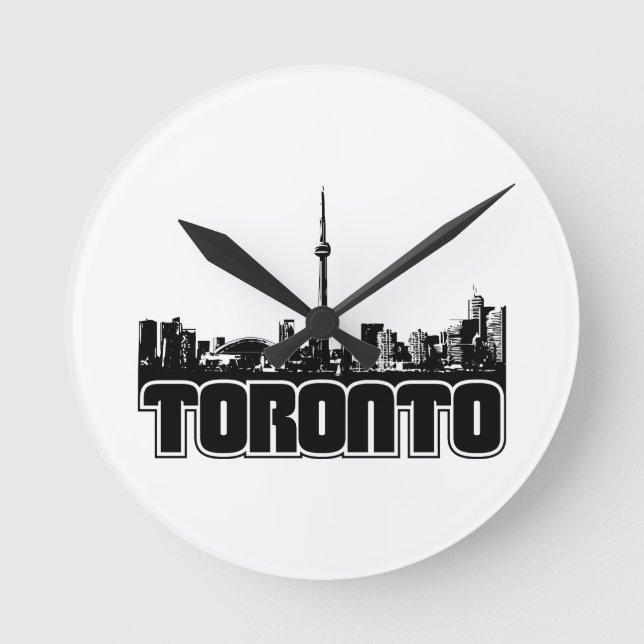Toronto Skyline Rund Klocka (Framsida)