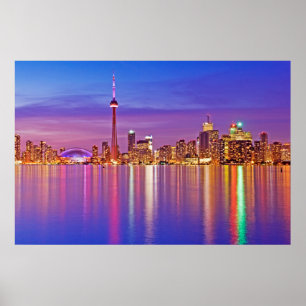 Toronto Skyline vid Dusk Poster