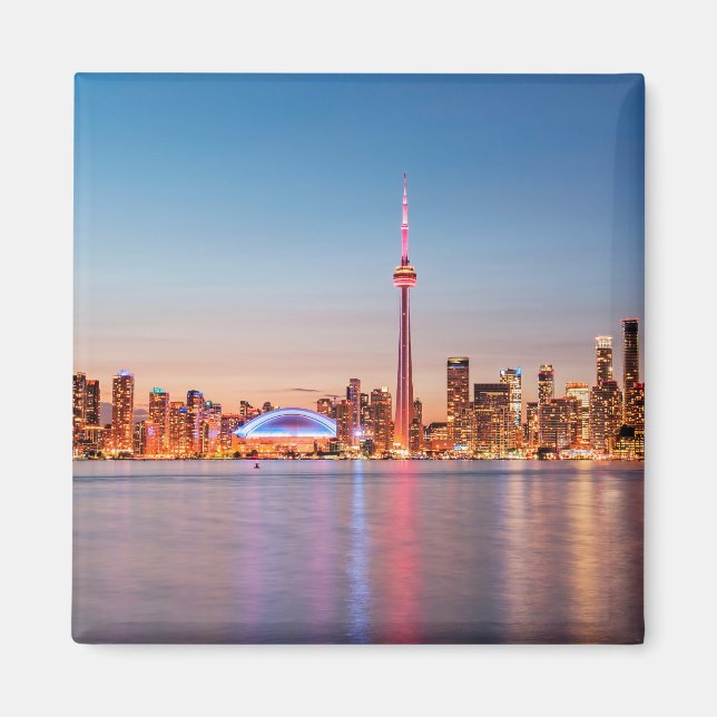 Toronto Skyline vid Sunset Magnet (Framsidan)