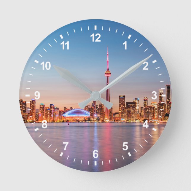Toronto Skyline vid Sunset Rund Klocka (Framsida)