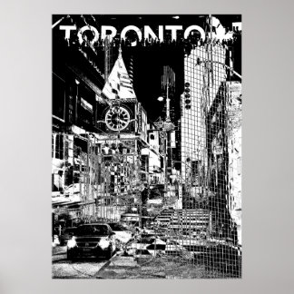 ࿗ Toronto, svart och vitt kollage Poster