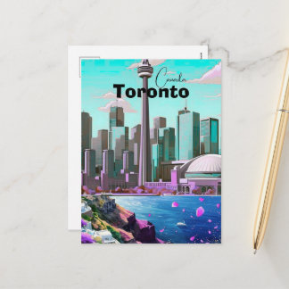 Toronto Travel Postcard, canada Travel Postcard, T Helg Vykort