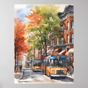Toronto vattenfärgskonst poster