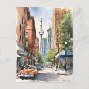 Toronto vattenfärgskonst vykort